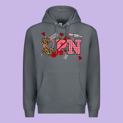 Valentinesday Lpn Premium Hoodie Designed By Nancycooperartshop