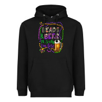 Black beads & beer that's why i'm here Heavyweight Hoodie - Artiststas