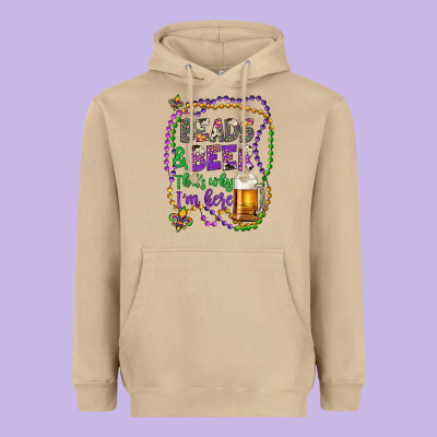 Beads & Beer That's Why I'm Here Heavyweight Hoodie Designed By Artiststas