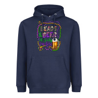 Navy beads & beer that's why i'm here Heavyweight Hoodie - Artiststas
