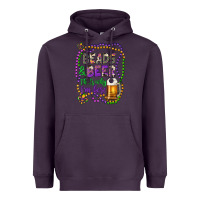 Plum beads & beer that's why i'm here Heavyweight Hoodie - Artiststas