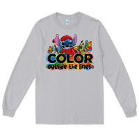 Moon Dust color outside the lines autism stitch Long Sleeve Tee - Zillion Design Studio