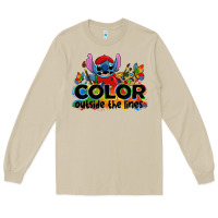 Mushroom color outside the lines autism stitch Long Sleeve Tee - Zillion Design Studio