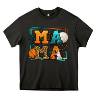 Asphalt Basketball and Volleyball mama Mother's Day Heavy Core Tee - LillyAllenDesigns
