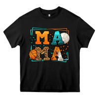Black Basketball and Volleyball mama Mother's Day Heavy Core Tee - LillyAllenDesigns