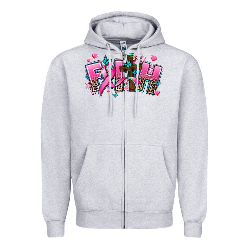 Cancer Faith Cross Zipper Hoodie by AdoDesignShop | Teevron