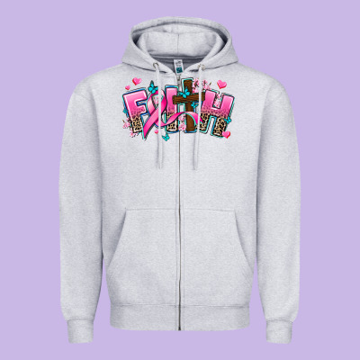 Cancer Faith Cross Zipper Hoodie Designed By Adodesignshop