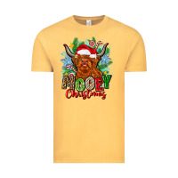 Vintage Mustard mooey christmas Vintage Tee - Zillion Design Studio
