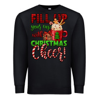 Black fill up your cup with christmas cheer Premium Sweatshirt - Jasminsmagicworld