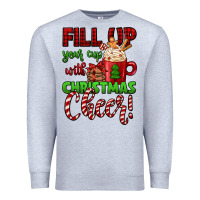 Heather Grey fill up your cup with christmas cheer Premium Sweatshirt - Jasminsmagicworld