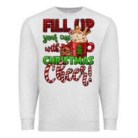 Oatmeal Heather fill up your cup with christmas cheer Premium Sweatshirt - Jasminsmagicworld