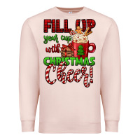 Pale Pink fill up your cup with christmas cheer Premium Sweatshirt - Jasminsmagicworld