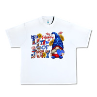 White happy 4 th of july Urban Heavy Tee - texasbilliewilder