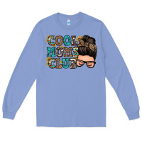 Colony Blue cool moms club messy bun Long Sleeve Tee - Zillion Design Studio
