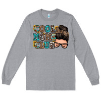 Heather Grey cool moms club messy bun Long Sleeve Tee - Zillion Design Studio