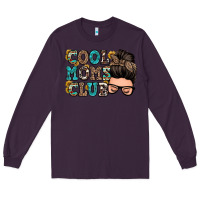 Plum cool moms club messy bun Long Sleeve Tee - Zillion Design Studio