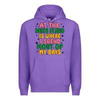 Purple at the dance studio is where i spend  most of my d Premium Hoodie - MaliasSmallBusiness