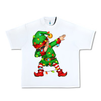White dabbing elf Urban Heavy Tee - Zillion Design Studio