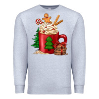 Heather Grey Christmas coffee Premium Sweatshirt - Jasminsmagicworld