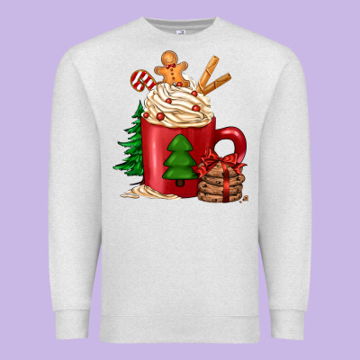 Christmas Coffee Premium Sweatshirt Designed By Jasminsmagicworld