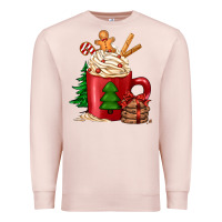 Pale Pink Christmas coffee Premium Sweatshirt - Jasminsmagicworld
