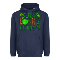 Navy one lucky teacher Heavyweight Hoodie - Artiststas