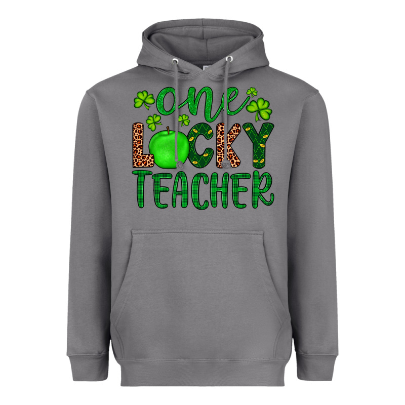 One Lucky Teacher Heavyweight Hoodie by Artiststas | Teevron