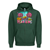 Sports Green save the pumpkins Zipper Hoodie - AdoDesignShop