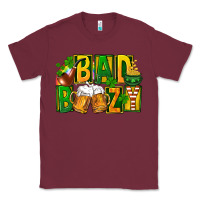 Burgundy bad boozy st patricks Classic Tee - FaDigitalArtStudio
