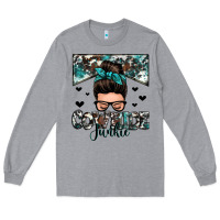 Heather Grey cowhide junkie messy bun Long Sleeve Tee - Zillion Design Studio