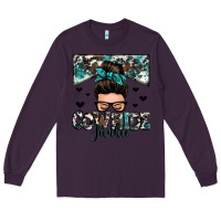 Plum cowhide junkie messy bun Long Sleeve Tee - Zillion Design Studio