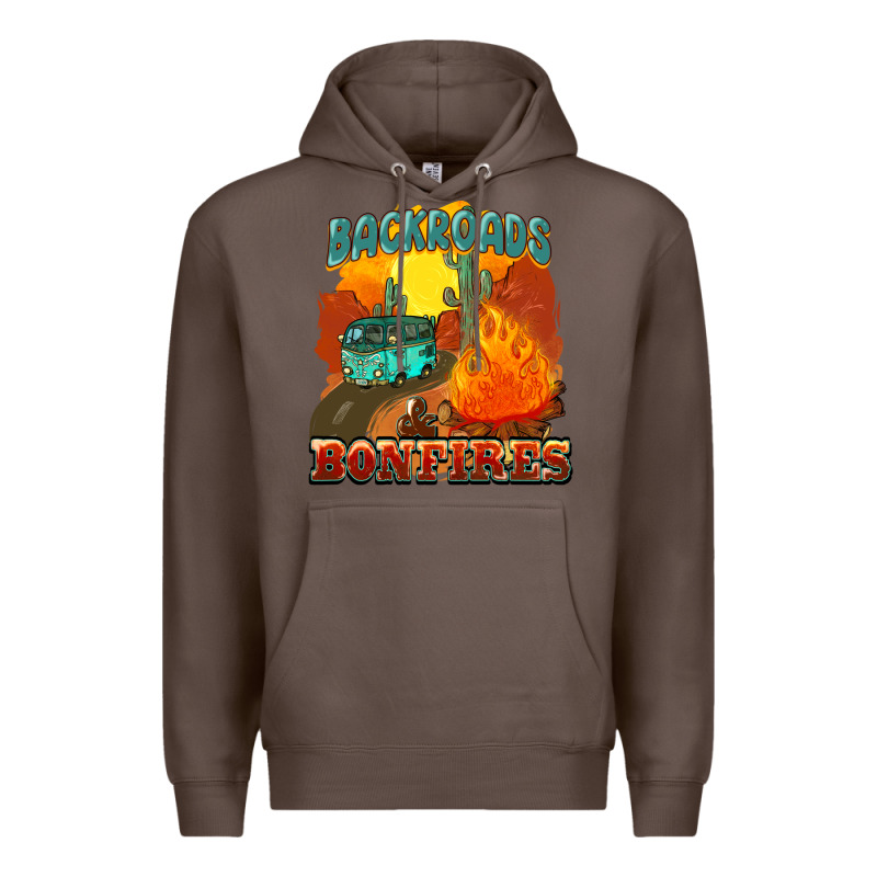 Backroads And Bonfire Premium Hoodie by NancyCooperArtShop | Teevron