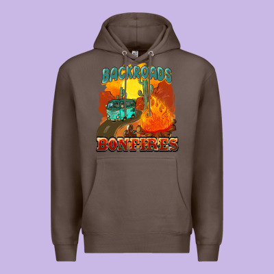 Backroads And Bonfire Premium Hoodie Designed By Nancycooperartshop