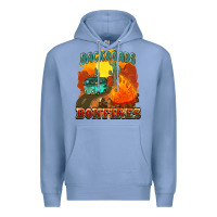 Colony Blue backroads and bonfire Premium Hoodie - NancyCooperArtShop