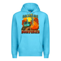 Ocean Blue backroads and bonfire Premium Hoodie - NancyCooperArtShop