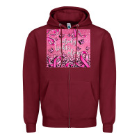 Burgundy nobody fight's alone Zipper Hoodie - AdoDesignShop