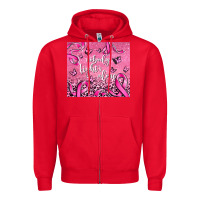 Red nobody fight's alone Zipper Hoodie - AdoDesignShop