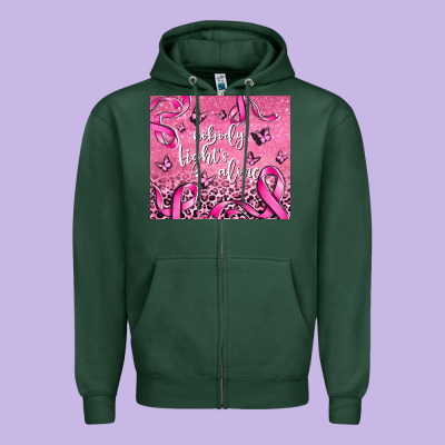 Nobody Fight's Alone Zipper Hoodie Designed By Adodesignshop