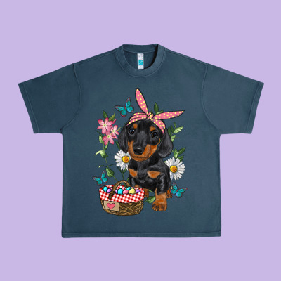 Urban Heavy Tee easter dachshund