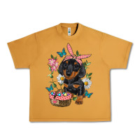 Peanut Butter easter dachshund Urban Heavy Tee - RanaPortraitStore