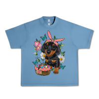 Pebble Blue easter dachshund Urban Heavy Tee - RanaPortraitStore