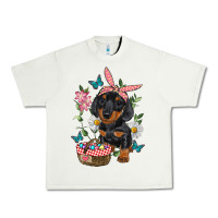 Pistachio easter dachshund Urban Heavy Tee - RanaPortraitStore