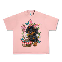 Salmon easter dachshund Urban Heavy Tee - RanaPortraitStore