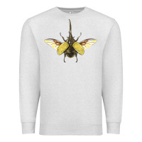 Oatmeal Heather Hercules Beetle With Wings Premium Sweatshirt - LillyAllenDesigns