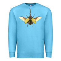 Ocean Blue Hercules Beetle With Wings Premium Sweatshirt - LillyAllenDesigns