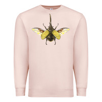 Pale Pink Hercules Beetle With Wings Premium Sweatshirt - LillyAllenDesigns