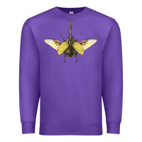 Purple Hercules Beetle With Wings Premium Sweatshirt - LillyAllenDesigns