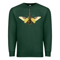Sports Green Hercules Beetle With Wings Premium Sweatshirt - LillyAllenDesigns