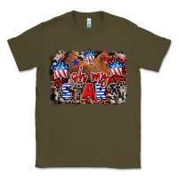 Army Green Oh my stars chicken 4th of july Classic Tee - CowGirlArtShop