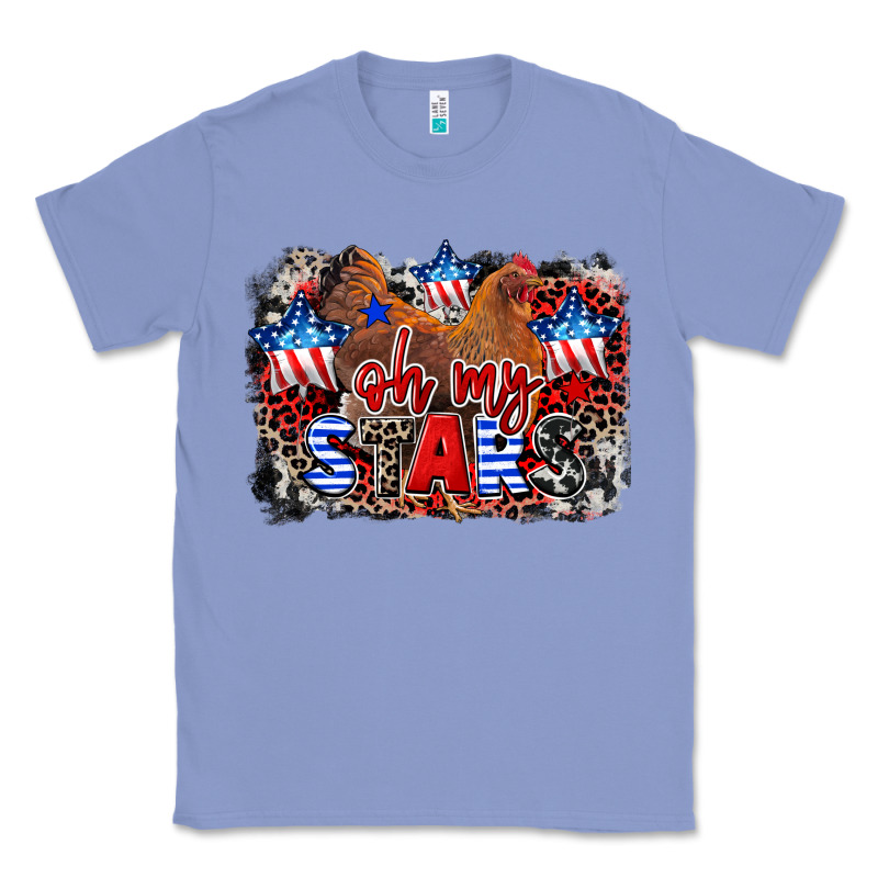 Oh My Stars Chicken 4th Of July Classic Tee by CowGirlArtShop | Teevron